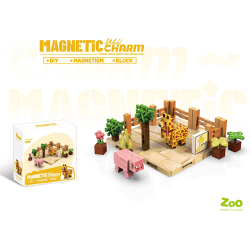 Магнітний конструктор Майнкрафт "Magnetic Charm Zoo" 78 деталей