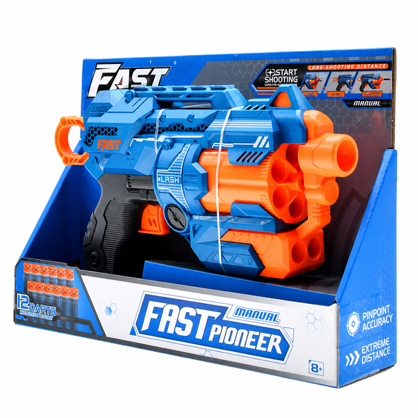 Дитячий іграшковий бластер Fast Pioneer &mdash; яскравий ігровий пістолет