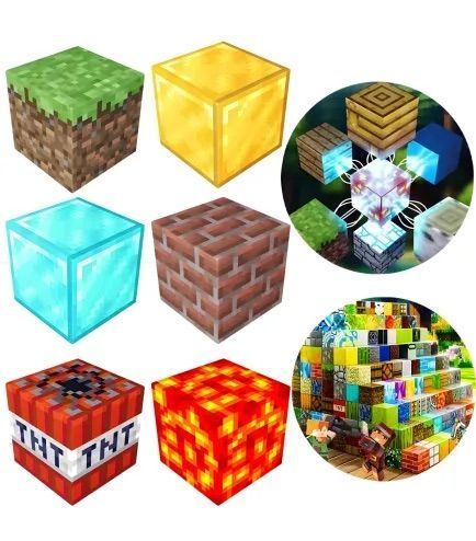 Магнітний конструктор Майнкрафт "Pixel Block Base" 98 деталей з фігурками