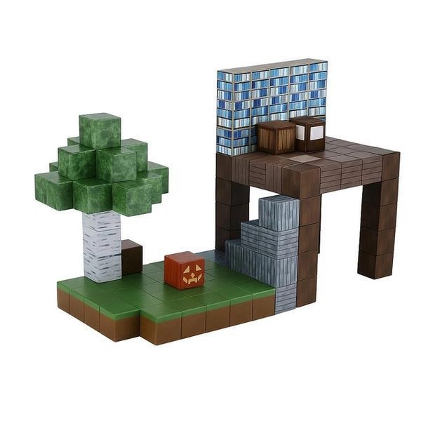 Магнітний конструктор Майнкрафт "Pixel Block Base" 30 деталей з фігурками