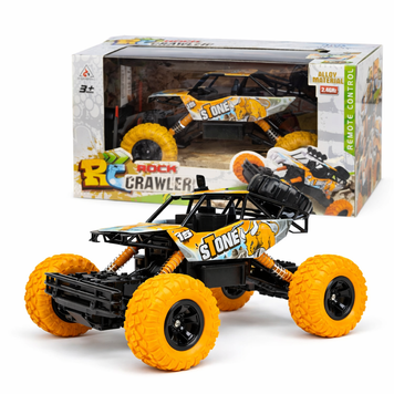 Машинка позашляховик Rock Crawler на радіокеруванні джип всюдихід на великих колесах, Жовтий