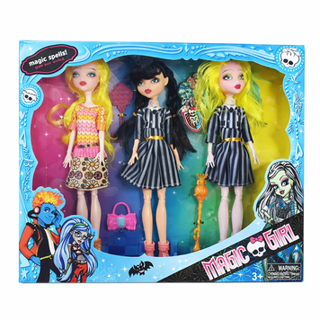 Набір ляльок Magic Girl 3 шт у коробці